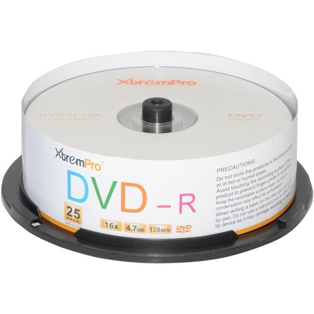 Xtrempro DVD-R 16x 4.7GB 120Min DVD 25 Pack Blank Discs in Spindle - 11031