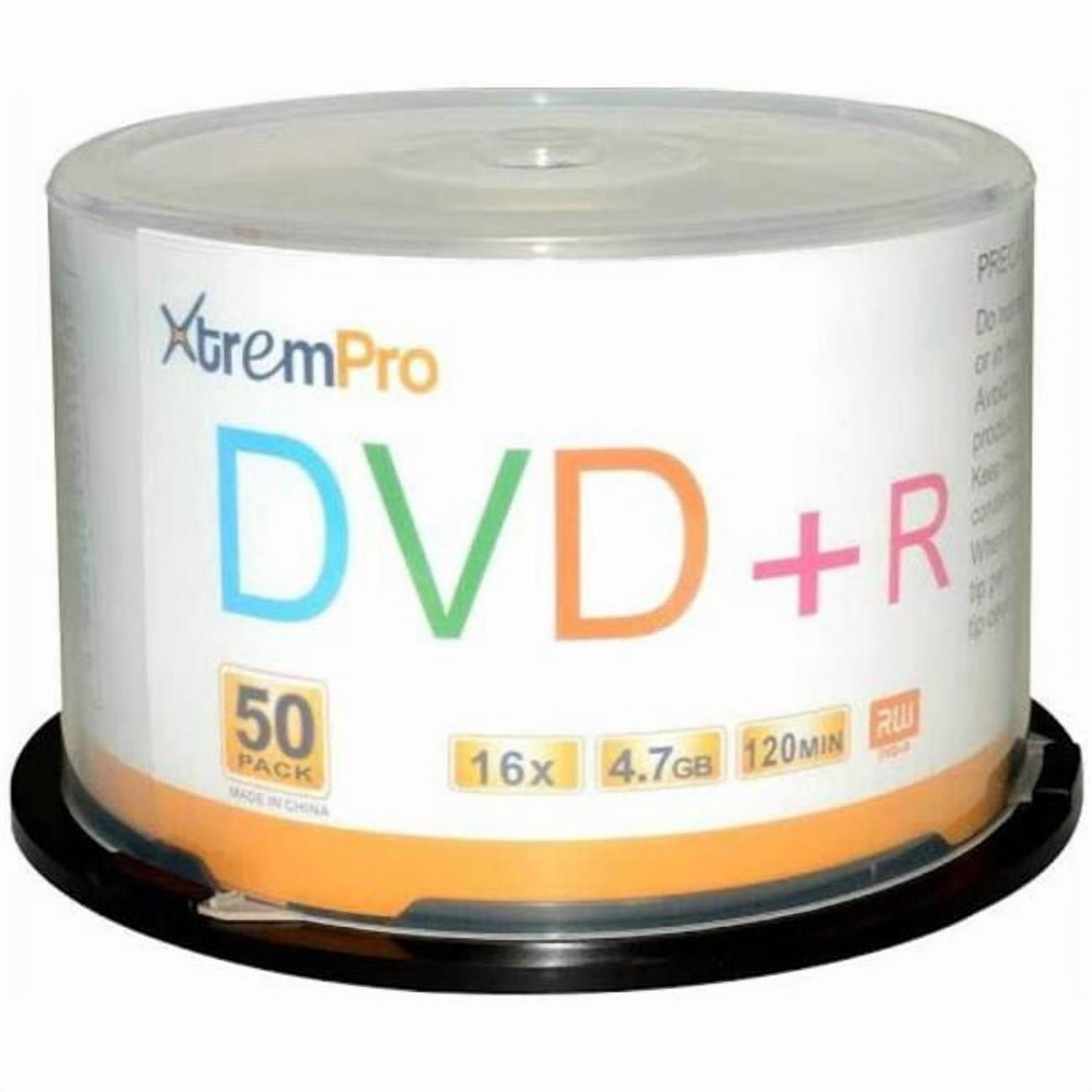 Blank CD DVD+R 16x 4.7GB 120 Minute DVD 50 Pack Storage Media in