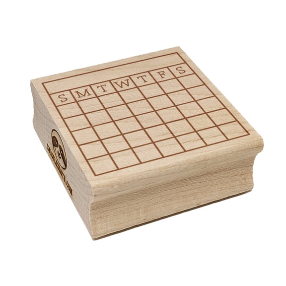 Blank Calendar Goal Habit Tracker Square Rubber Stamp Stamping Scrapbooking Crafting - Small 1.25in