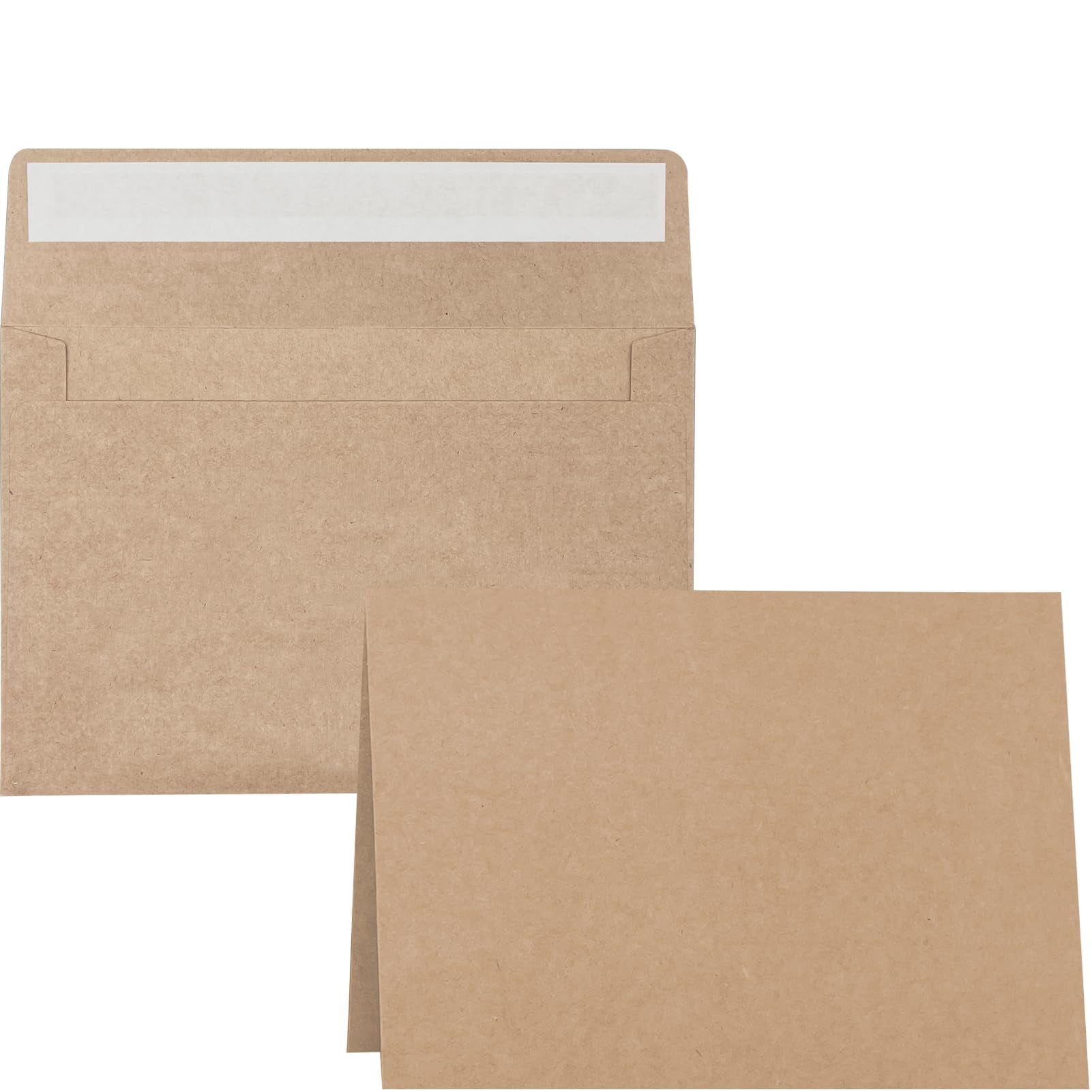 Blank Cards and Envelopes 4x6, 50 Pack Brown Blank Folded Greeting ...