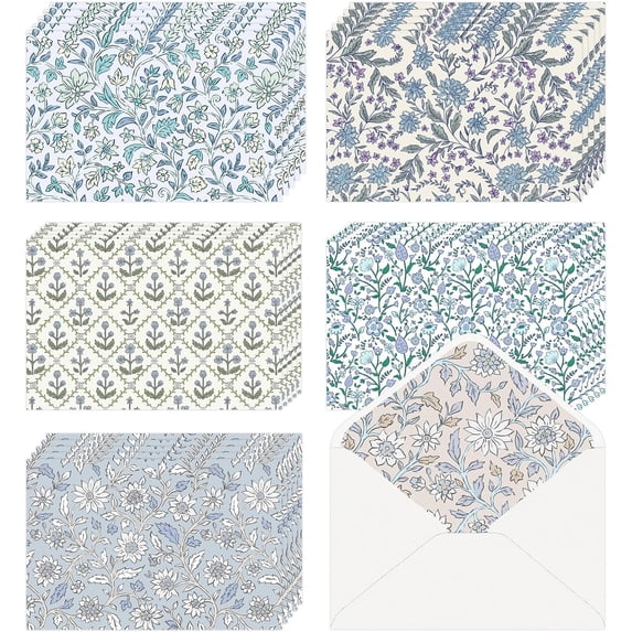 Blank Cards with Envelopes All Occasion 30-Blank Note Cards with Envelopes & Stickers Botanical Floral Design 4” x 6” Blank Greeting Cards Stationary Cards set, Wedding, Baby Gifts & Bridal Shower