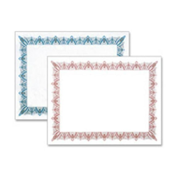 Blank Certificates, 11 in. x 8.5 in., 25-PK, Gld Seal-Classic Red