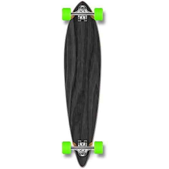 Blank/Checker Complete Pintail Skateboards Longboard Cruiser w/Black Widow Premium 80A Grip Tape Aluminum Truck ABEC7 Bearing 70mm Skateboard Wheels