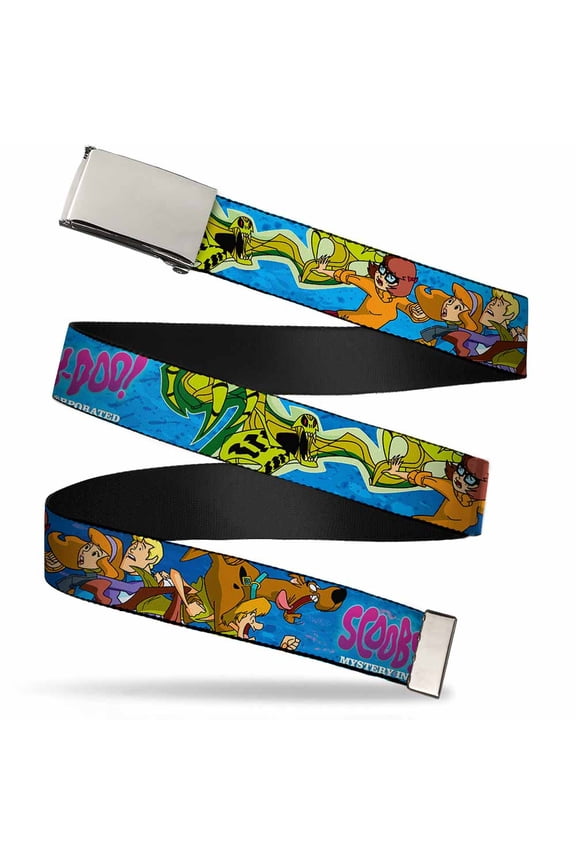Blank Chrome Buckle Scooby Doo Inc. Group W Slime Mutant Webbing Web Web Belt