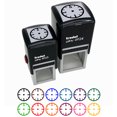 thumbnail image 1 of Blank Clock Telling Time Numbers Math Teacher School Self-Inking Rubber Stamp Ink Stamper - Black Ink - Small 1 Inch, 1 of 7