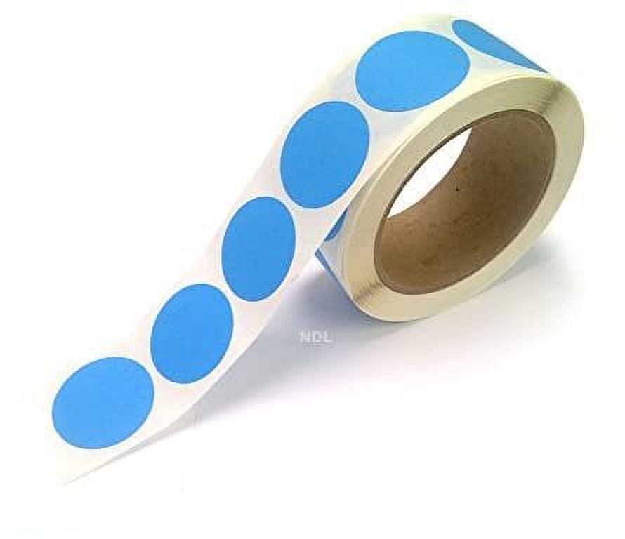 Blank Color Coding Stickers, Writable Surface  500 Permanent Labels per Roll Blue Fluorescent, 1.5" Circle