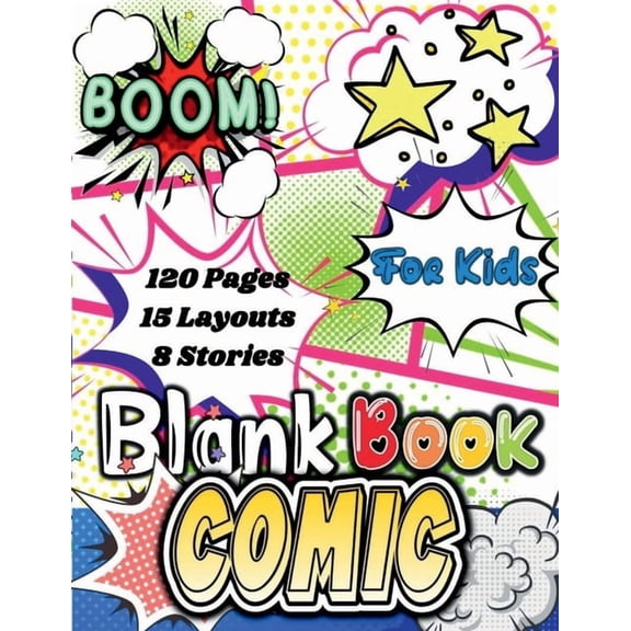 Blank Comic Book.: Create the Best stories and Draw your own Comics. Comic Book Journal Notebook with 120 diffrent panel, (Paperback)