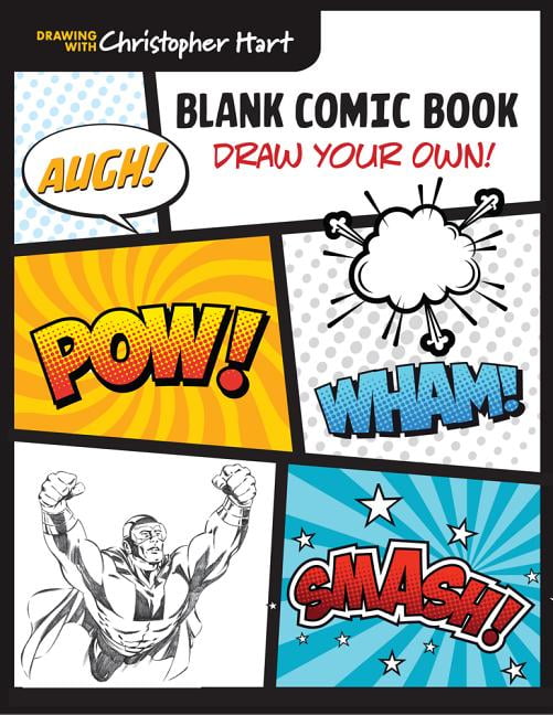 BLANK COMIC BOOK: A4 Draw Your Own Comics 200 Comic Book Paper Blank Pages  XL LARGE Notebook And Sketchbook For Kids And Adults
