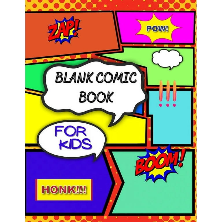 Blank Comic Book: Blank Comic Book Drawing Paper for Kids (Paperback)