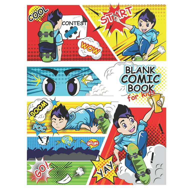 Sketch Book Kid: Comic Book-Making Activities For Children Ages 6 To 8 With  Guided Panels And Caption Bubbles To Help Them Create Their Comic Book 