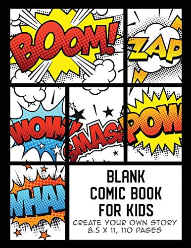 Blank Comic Book Notebook: Create Your Own Story, Comics & Graphic Novels  (Paperback)