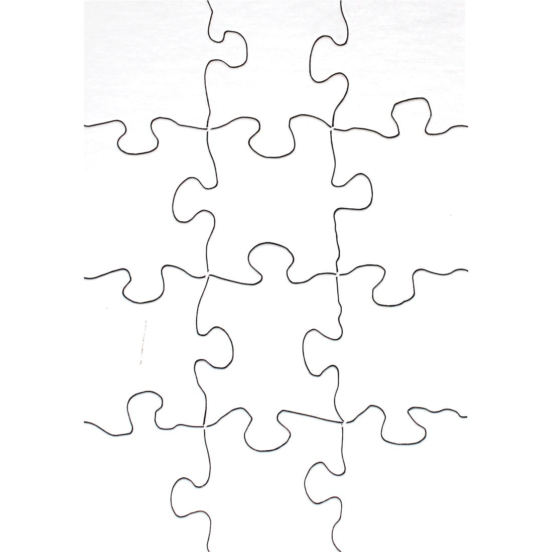  INOVART Puzzle-It 12-Piece Blank Puzzle, 12 Puzzles Per  Package, 8-1/2 x 11, White : Toys & Games