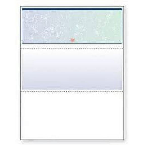 Blank Computer Checks for Laser & Ink Jet Printers, Pack of 100 Sheets Green/Blue Prismatic Top