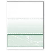 Blank Computer Checks for Laser & Ink Jet Printers, Pack of 100 Sheets Green Bottom