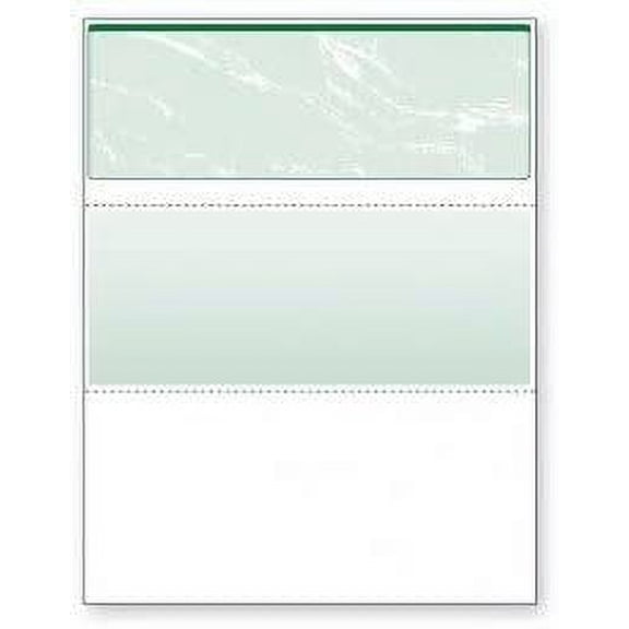 Blank Computer Checks for Laser & Ink Jet Printers, Pack of 100 Sheets Green Top