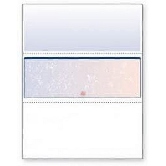 Blank Computer Checks for Laser & Ink Jet Printers, Pack of 100 Sheets Red/Blue Prismatic Center