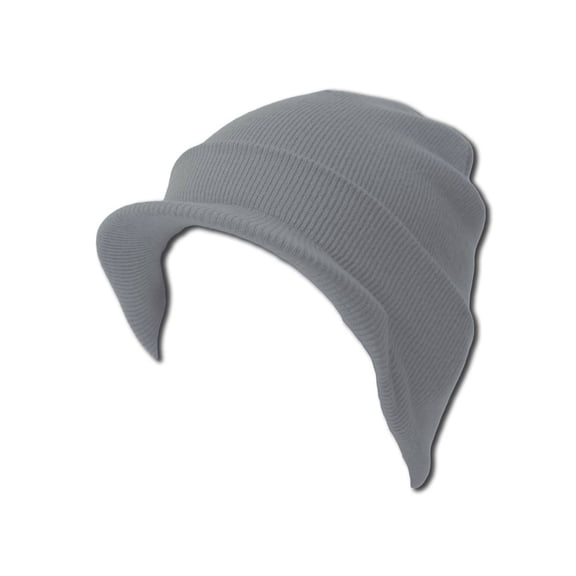 Blank Cuff Beanie Visor- Grey