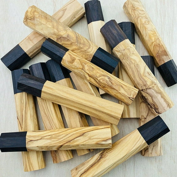 Blank DIY Japanese Kitchen Knives Chef Knife Replacement Octagonal Wooden Handle