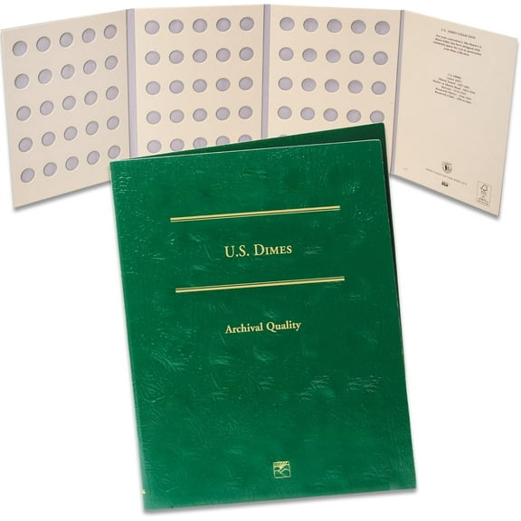 Blank Dime Folder Coin Storage