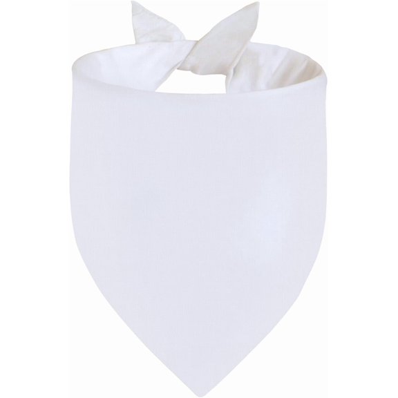 Blank Dog Bandanas White XLarge 1PCS, DIY Solid Cotton Scarf, Durable Triangle Reversible Bibs Handkerchief for Puppy Pet, Personalized Birthday/Party Fun Idea Gift