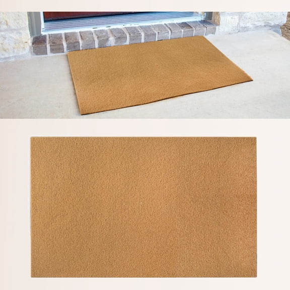 Blank Door Mat for Crafting and Painting, Artificial Coir Doormat, Non-Slip Rubber Backing Welcome Mat for Indoor/Outdoor Front Porch Entryway