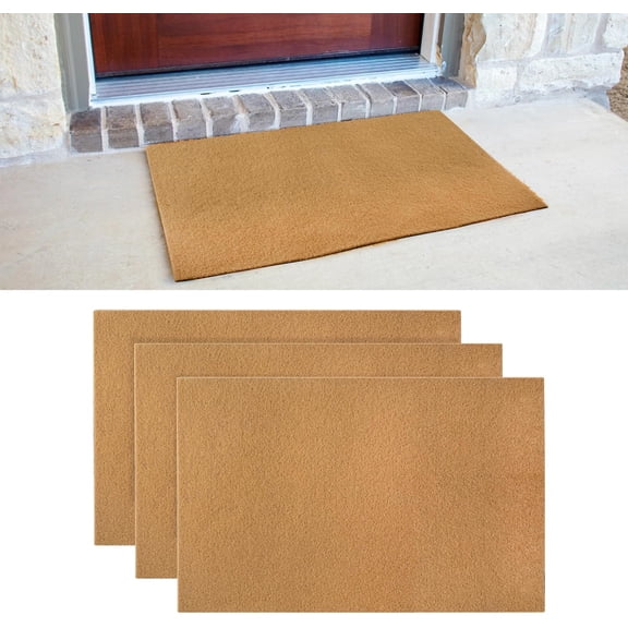 Blank Door Mats, Artificial Coir Doormats Outdoor for Crafting, Plain Door Mat for Painting, Welcome Mat for Indoor/Outdoor Use, Front Porch, Entryway, Non-Slip Rubber Backing