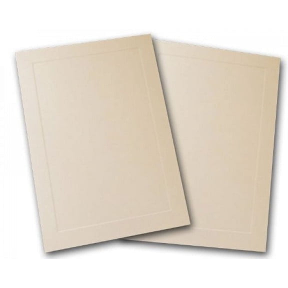 Blank Embossed Panel 4 Bar Response Cards - 250 Pack (Natural)