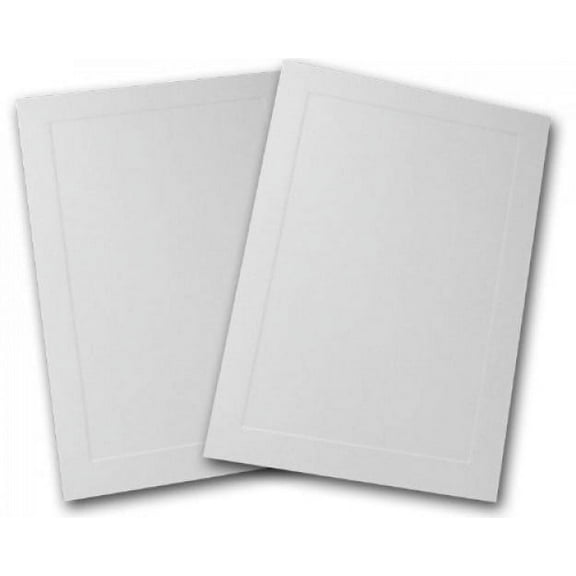 Blank Embossed Panel 4 Bar Response Cards - 250 Pack (White)