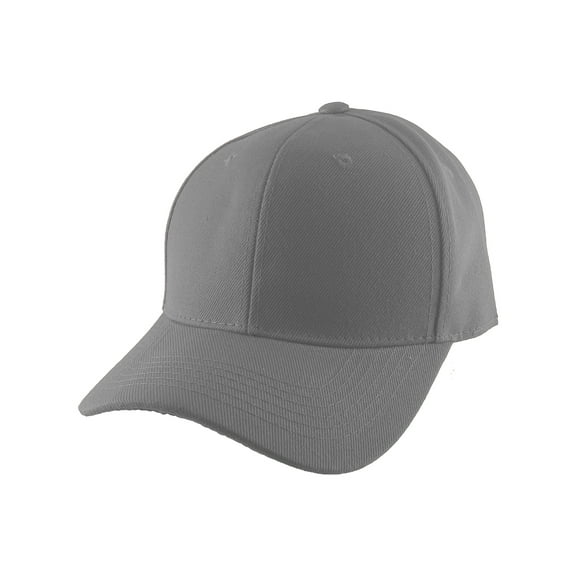 Blank Fitted Curved Cap Hat, Gray 7