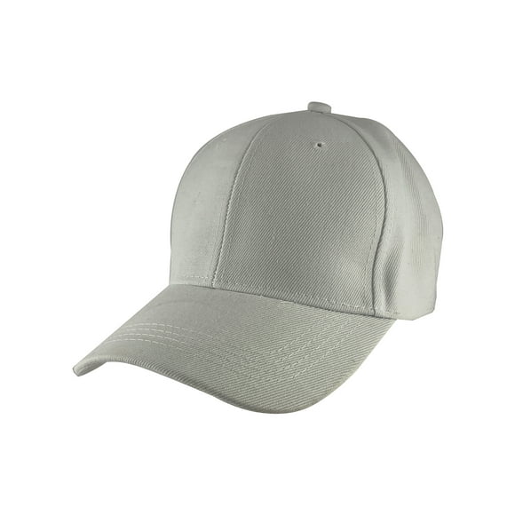 Blank Fitted Curved Cap Hat, White 7 5/8