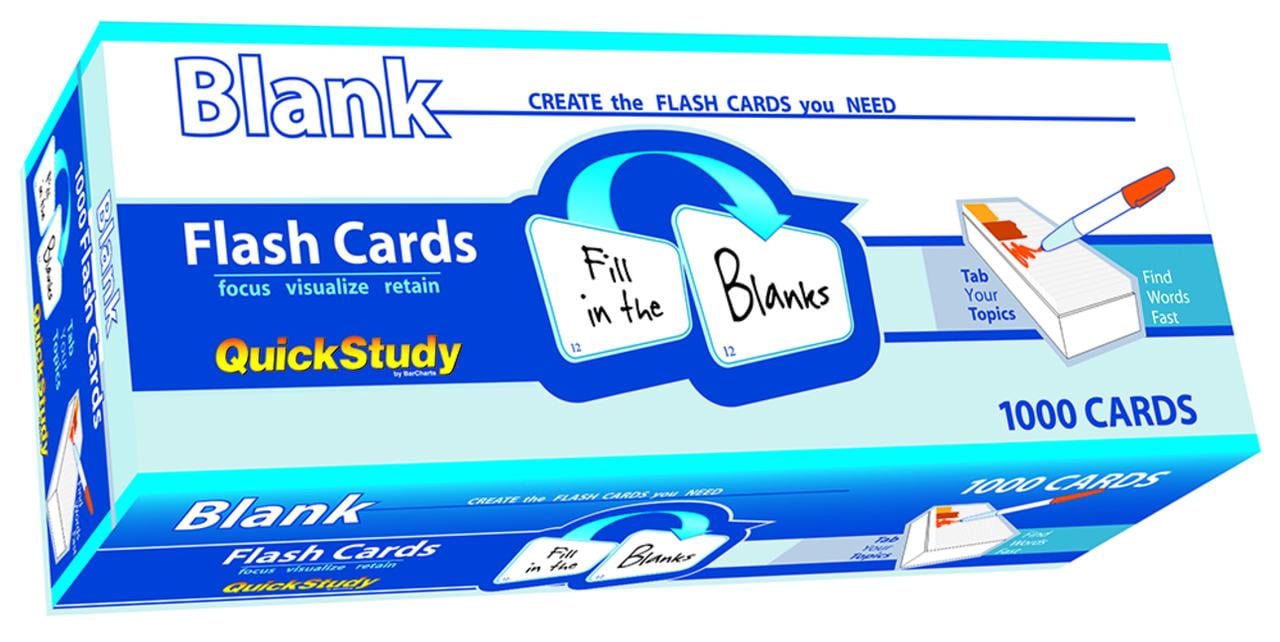 BARCHARTS Blank Flash Cards - 1000 Cards: A Quickstudy Reference Tool (Other)
