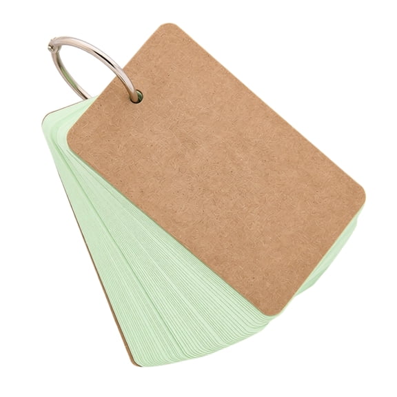 Blank Flash Cards for Studying Lined Index Cards with Metal Ring for Memorization Vocabulary Notes Student Study Aid for School College Home Office Use,Green