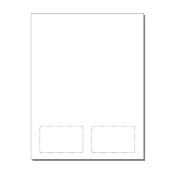 Blank Flyer with 2 Club Cards (3-1/4" x 2") on 8-1/2" x 11" White Vlm-250 Sheets