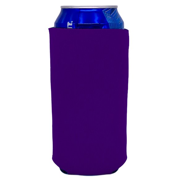 Blank Foam Collapsible 16 oz. Can Coolie (Purple, 1)