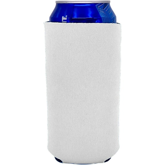 Blank Foam Collapsible 16 oz. Can Coolie (White, 1)