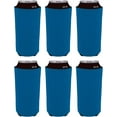 thumbnail image 1 of Blank Foam Collapsible 24 oz. Can Coolie (Neon Blue, 6 Pack), 1 of 8