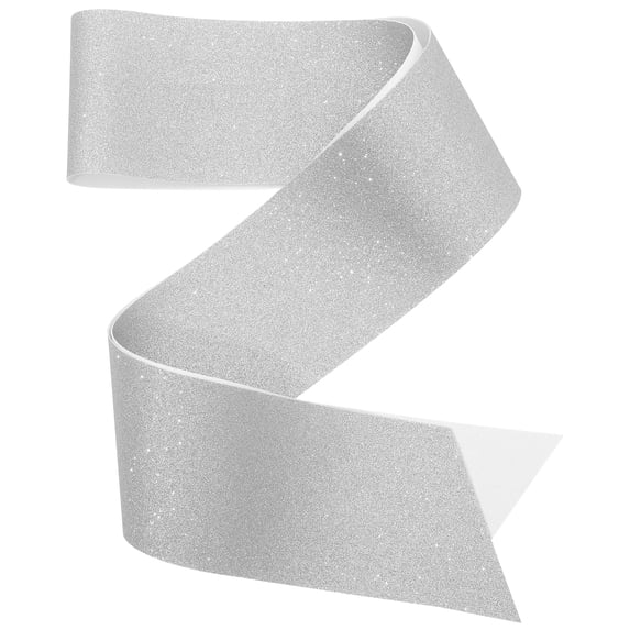 FENGGUIQU Silver Glitter Blank Sashes for Decoration Wedding Party Prom and Graduation