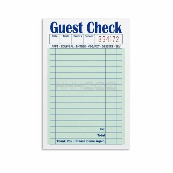 Blank Guest Check Art Poster Trendy Wall Art Guest Check Decor Canvas for Bedroom Living Room Decor