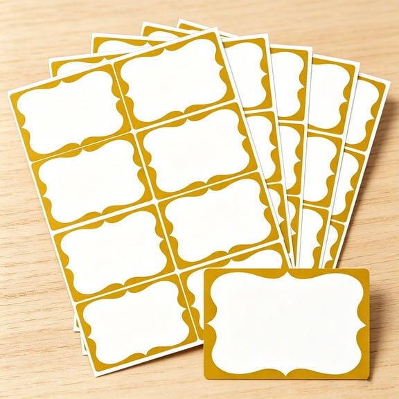 Blank Handwritten Classification Label Stickers, Household Storage Can Jar Tags, Retro Border Adhesive Name Labels, Organizing Decor Supply, Home Organization Accent