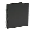 thumbnail image 1 of Square Spiral Journal - 10.85 x 10.25 in, Black Hardcover, 40 Sheets (80 Pages) - Blank Scrapbook Album & Wedding Guest Book Photo Album, 1 of 8