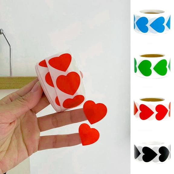 "Blank Heart Stickers Self Adhesive Roll For Heart Shaped Labels And Tags" 40x6.5x3 cm