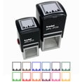 thumbnail image 1 of Blank Holiday Label Christmas Trees Self-Inking Rubber Stamp Ink Stamper - Black Ink - Small 1 Inch, 1 of 7