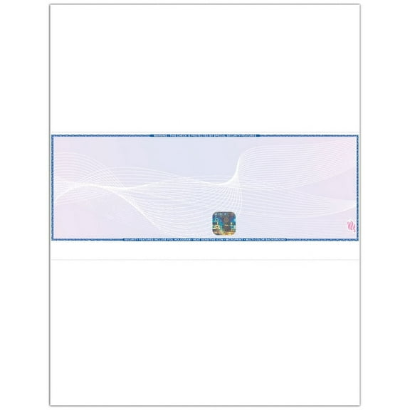 Blank Hologram High Security Laser Checks | Check in Middle (Blue/Maroon) | 1000 Sheets