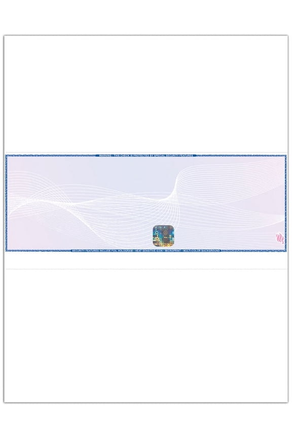 Blank Hologram High Security Laser Checks | Check in Middle (Blue/Maroon) | 1000 Sheets