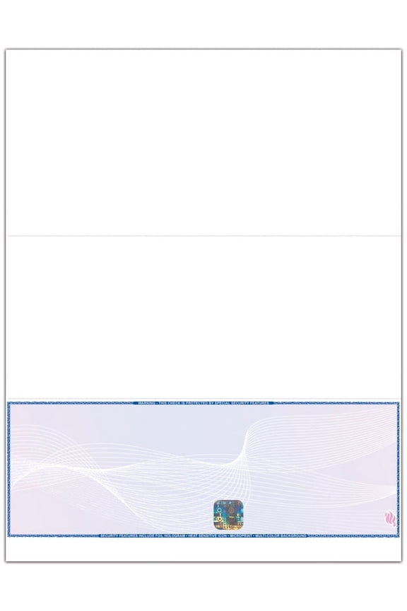 Blank Hologram Premium High Security Business Checks | Check at Bottom (Blue/Maroon) | 1000 Sheets | Compatible with QuickBooks