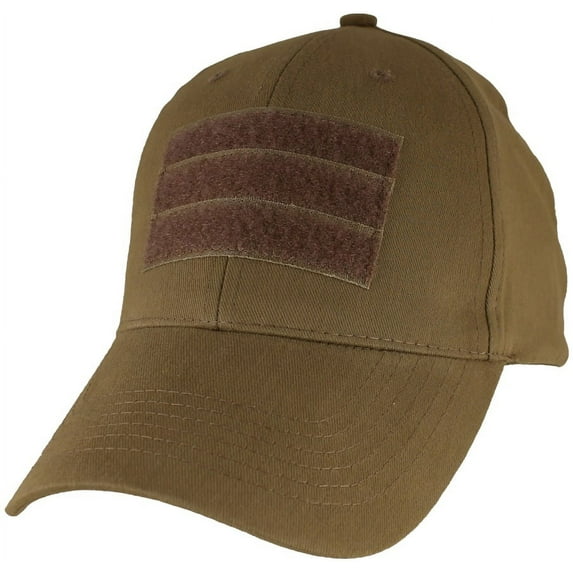 Blank Hook and Loop Hat - Coyote Brown H&L Baseball Cap