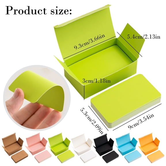 Blank Index Cards - 3.5x2 Inch Blank Index Cards, 100 PCS Colorful Study Cards, Blank Word Cards for Memo, Small Blank Flash Cards, Colorful Index Cards for Business, Blank Note Cards,Black