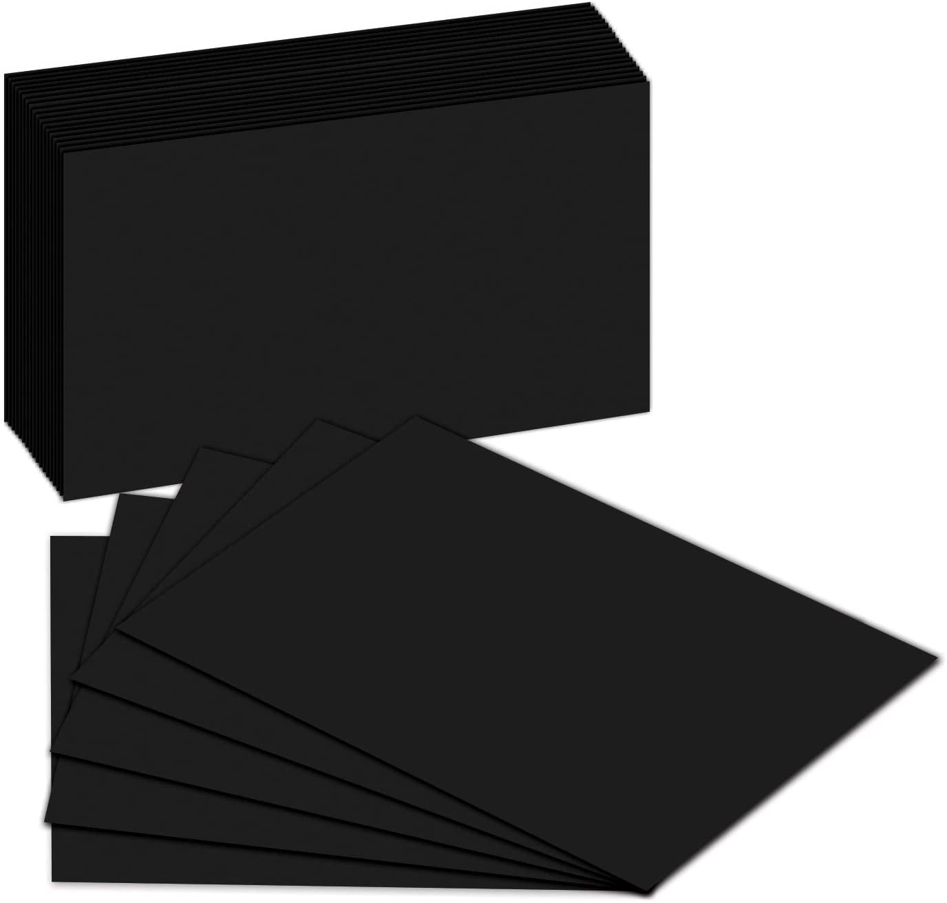 Blank Index Flash Note Cards, Black Colored Cardstock For DYI Greeting &  Invitation etc., 50 Cards Per Pack