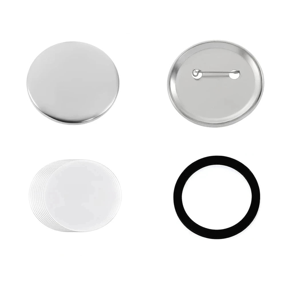 Blank Iron Badges Button Maker Parts, 25MM Badges Button Maker Parts Set, 200Pcs Pin ,Beginner-Friendly