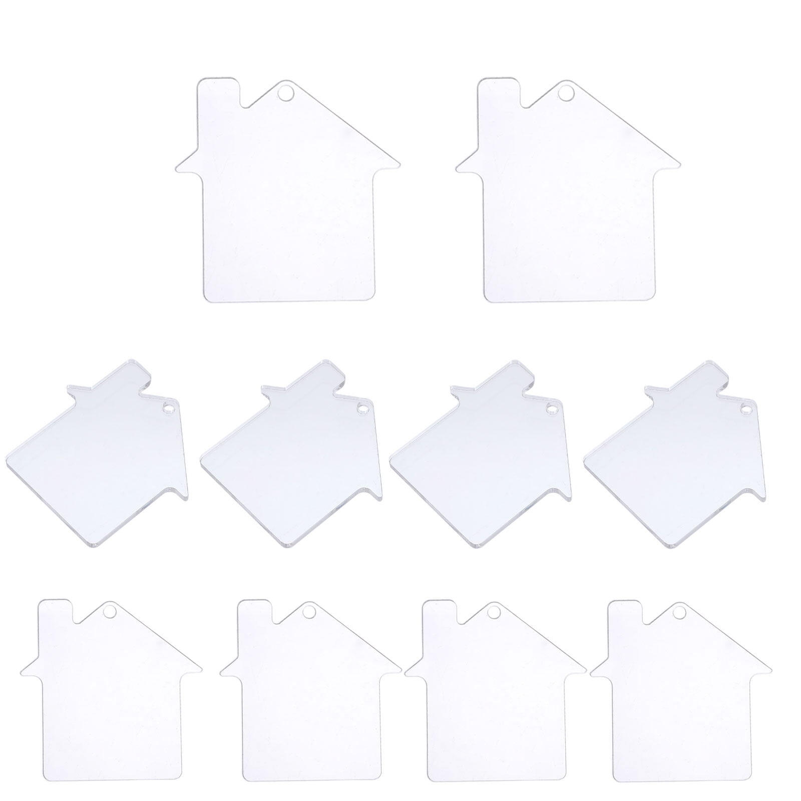 Blank Keychain Blanks Sublimation Keychain Key Acrylic House Vinyl Diy Ornaments Clear Tags